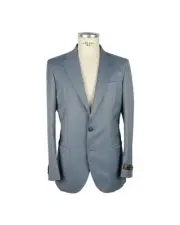 Emilio Romanelli Tailored Fit Suit Jacket Men Light Blue Suits & Blazers