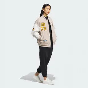 【adidas 愛迪達】外套 女款 運動外套 夾克 MC BOMBER 米白 IN1081