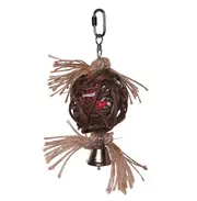 Kazoo Wicker Ball With Bell Bird Toy Medium