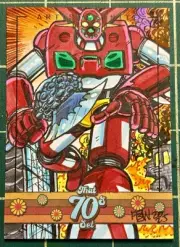 SHOGUN WARRIORS - GETTER ROBO ONE / EAGLE 2.5" x 3.5" HOMAGE SKETCH CARD