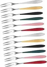 iplusmile Fruit Forks Tableware Set by 12 Pcs of 304 Stainless Steel Forks for Cake Dessert Party Home and Cafe Use
