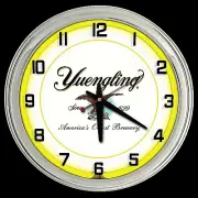 16" Yuengling Beer Sign Yellow Neon Clock Americas Oldest Brewery