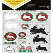 NRL Rabbitohs Giant Decals Sheet - N-GDS-RB