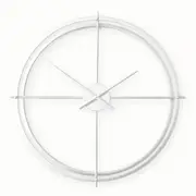 Large Metal Wall Clock - Lincoln White