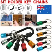 12pcs Hex Shank Screwdriver Bit Holder Extension Bar Keychain Driver Keyring AUㄨ