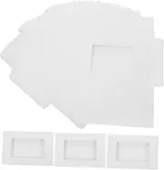 JEWEDECO 30pcs DIY Cardboard Frames Postcard Box Window Envelopes Storage for Photos Frames
