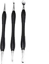 Operitacx 3Pcs Leather Carving Tools Sculpting Equipments for DIY Crafting Includes Cone Head Deep Hook Hook Durable for Leatherwork