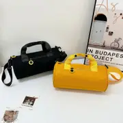Danoz Fashion - Waterproof Oxford Cylindrical Travel Bag - Large Capacity Handbag with Shoulder Strap(Black)