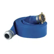 Apache 2 In. x 25 Ft. Blue Reinforced PVC Lay Flat Discharge Hose with