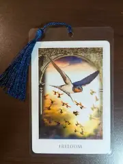 "FREEDOM" Bookmark Oracle Sacred Deck Card Destiny Gift Tarot Art CLIFF SWALLOW