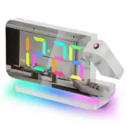 Projection Clock, 7.4" LED Mirror Digital Alarm Clocks, with RGB Night Light,...