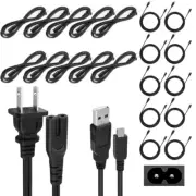 AC Power Cord Controller USB Charge Cable For Playstation PS2 PS3 PS4 Slim