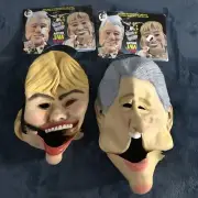 Hillary & Bill Clinton ￼HalloweenMask Collegeville/Imagineering 1993 Vintage NEW