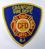 Cranford New Jersey Fire Department Org 1892 CFD Embroidered Patch - NEW