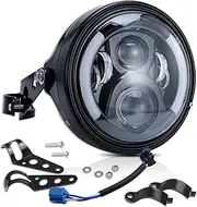 7Inch Round LED Motorcycle Headlight DOT Approved with Housing Bucket Mount Bracket DRL Hi/Lo Beam for Har-ley Kawasaki Suzuki Yamaha Honda