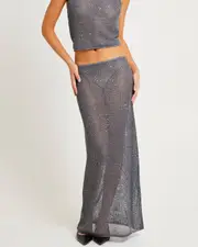 Alora Knit Sequin Maxi Skirt