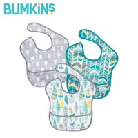 在飛比找PChome24h購物優惠-【Bumkins】防水圍兜兜(三件組) S3-N16 羽毛箭