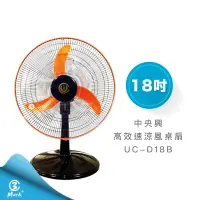 在飛比找樂天市場購物網優惠-【快速出貨】中央興電風扇 18吋高效速涼風桌扇UC-D18B