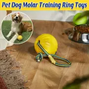 Dog Chew Rope Ball Toy Foam Fetch Tug Ring Durable Pet Play Training Ball 9CM AU