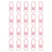 Lobster Claw Clasps, 20Pcs 33mm - Metal Swivel Clasps Snap Hook (Light Pink)