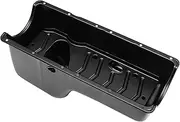 X AUTOHAUX No.1830837C91 Engine Oil Pan Oil Pan Sump Transmission Oil Pan for Ford E350 Econoline 1997-1998 Iron Black