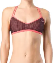 Speedo Womens Mesh Bikini Top Coral Size XL