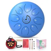 Steel Tongue Drum 8 Notes 6 Inches C-Key Handpan Drum Percussion Instrument w...