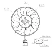 LEFT/ RIGHT FAN RADIATOR FITS: VW PASSAT B8 2.0 TDI 4MOTION/2.0 TSI/2.0 TSI 4
