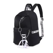12L 18L Outdoor Travel USB Backpack Waterproof School Shoulder Bag Girls Women Rucksack BLACK COLOR