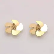 QONXIX 2pcs RC Simulation Boat Model Brass Propeller 5 Blades Paddle Diameter 31mm M4 Shaft Metal Paddles CW CCW Micro Props DIY Parts RC Boat Propellers (Color : 2pcs Reverse)