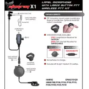 Earphone Connection STINGRAY QR Earpiece for Harris / Macom Jaguar (See List)