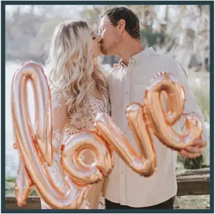 42吋連體LOVE 草寫 求婚 告白 婚禮佈置 會場布置 拍照道具 造型鋁箔 字母 氣球