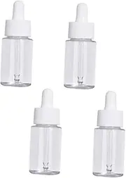 OATIPHO 4pcs Glass Dropper Bottles Transparent Empty Sub Bottles for Essential Oils Cosmetics Safe and Durable for Travel and Storage