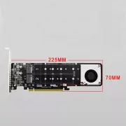 PCIE 4.0 x16 To M.2 M-Key NVME SSD Expansion Card,Supports 4 Nvme M.2 SSD NewIW