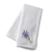 Pilbeam Living Lavender Bouquet 65cm Cotton Soft Hand Towel Washer Cloth White