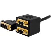 PRO2 LC6096 DVI-I Plug To 2X VGA - 30Cm Socket Lead Gold-Plated Connectors DVI-I PLUG TO 2X VGA -