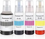 Pigment GI-26 GX7021 GX6021 Ink Refill Bottle Replacement for Canon GI-26 GI26 MegaTank Ink Set Used for Canon MAXIFY GX6020 GX7020 GX3020 GX4020 GX5020 GX5520X MegaTank GX5120 GX6120 GX7120 Printer