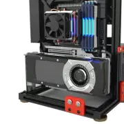 High-Performance Open Frame PC Case - Compatible with ATX, Micro-ATX, Mini-ITX