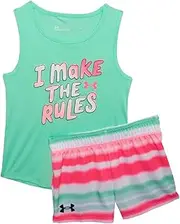 [Under Armour] Girl's I Make The Rules Tank Top and Shorts Set