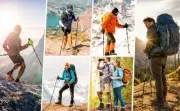 NEW Covacure Adjustable Collapsible Aluminum Hiking Trekking Poles BLACK OSFA