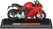 Scale Model 1:18 for Ducati Supersports Alloy Motorcycle Model Diecast Metal Toy Vehicles Display Hobby Gift with Stand Vehicle