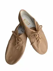 Bloch Dance Jazzflex Suede Split Sole Leather Jazz Shoe Nude Size 4.5