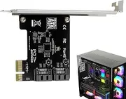 6Gb Adapter Controller,2-Port Expansion Card - Cooling Data Transfer Plug-and-Play 2 Port Accessories Systems Adapter for Workstations