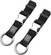 [WESTONETEK] Add-A-Bag Luggage Strap Jacket Gripper, Luggage Straps Baggage Suitcase Belts Travel Accessories - Make Your Hands Free, Easy to Carry Your Extra Bags (2X Black)