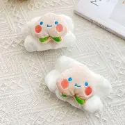 Yulu - Cartoon Face Wash Wrist Band (various designs) / Adhesive Hook / Set Set of 2 - White - One Size