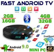 4K Quad Core 5G Smart TV Box Media Player Android 9 Pie HDMI 4GB 32GB Mini PC 2G