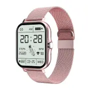 GT20 Sports Smart Mens Ladies Bracelet Bluetooth Call Fitness Tracker IP67 Waterproof Full Touch Watch - Pink