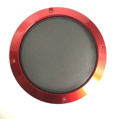 6.5" Speaker Cover Red ABS Frame BLK Metal Mesh Grill For Car Audio DJ PA Speake