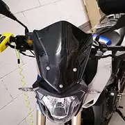 Lorababer Motorcycle Windshield for F800R 2015 2016 2017 2018 2019 Front WindScreen Wind Screen Shield Airflow Deflectors Viser F 800R F 800 R Accessories (Black)