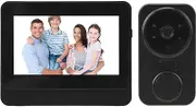Visual Intercom Doorbell, Infrared Night Vision Type C 2.4GHz WiFi 2 Way Voice 1080p High Fidelity Wide Angle Lens Wireless Video Doorbell, Video Intercom System for Home